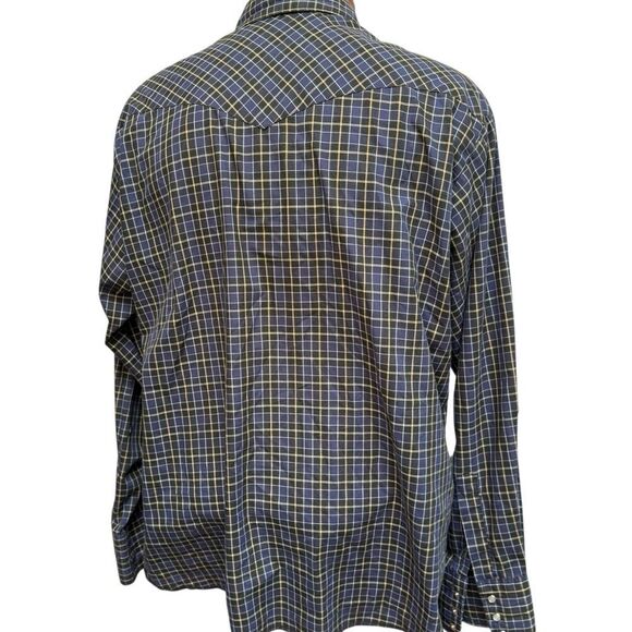 Wrangler Vintage Pearl Snap Western Plaid Long Sleeve Men's Shirt Size XL - Picture 8 of 12
